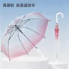 Parapluie automatique transparent dégradé rose lotus de mer