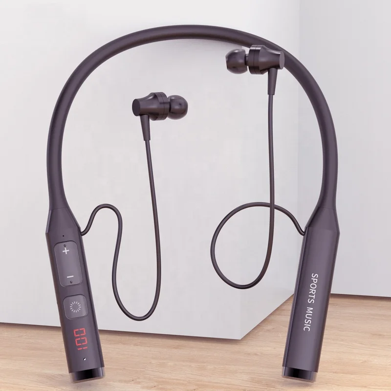 60hours FM Radio Headset TF Boat Neckband Smart Wireless bluetooth  Headphone Neck Band Earphone