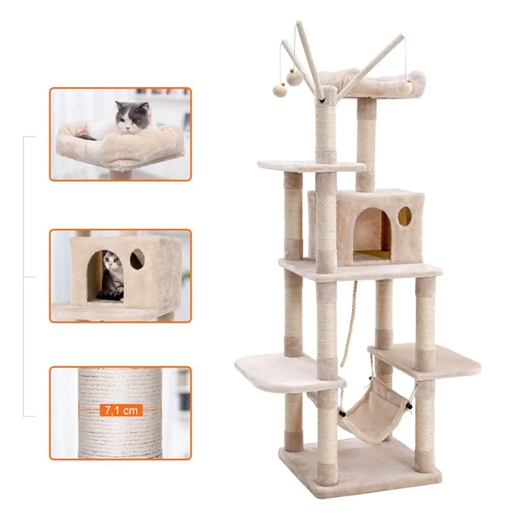 Best Selling Basic Cat Trees Hammock And Condo And Factory Direct