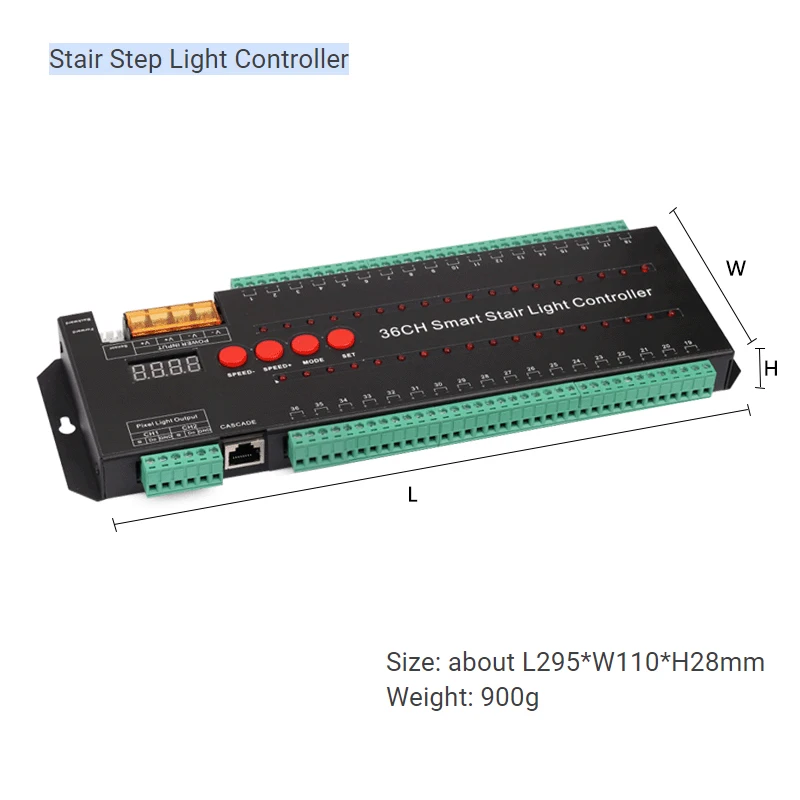 36CH/45CH Smart Human Body Sensor LED Stair Lights Controller