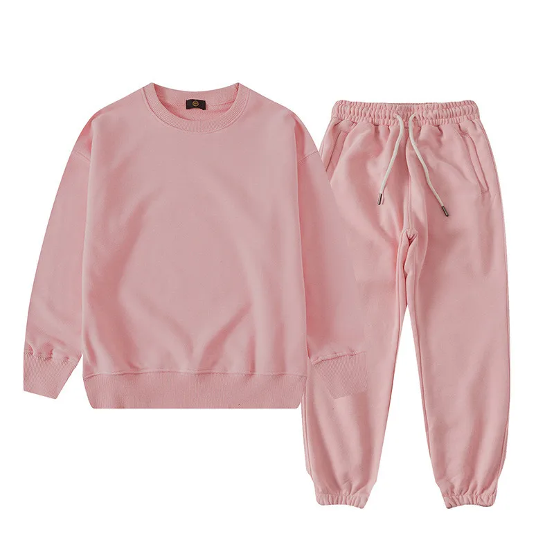 Wholesale Kids Sweat Suits Children Boys Girls Soild Tracksuit Long