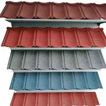 Huangjia brand  Wholesale Stone Coated Metal Tiles Roofing Sheets Colorful Covering Roof Tiles For House fireproof