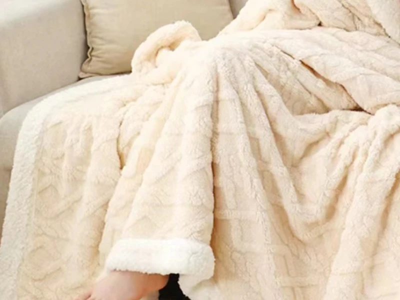 3D Jacquard Lattice Reversible Sherpa Throw Blanket Super Soft Cozy Fleece Lightweight Warm Thick Plush Fuzzy Fluffy Modern