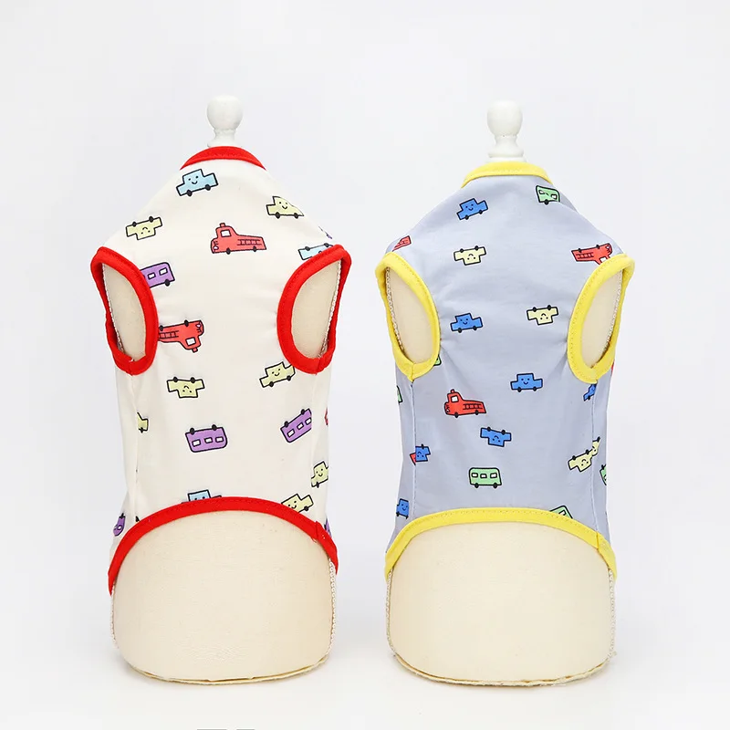 Breathable Pet Spring Summer Vests Puppy Sleeveless Shirts Apparel Clothes for Small Dogs for Cute Pet Cat Dog Home Outdoor