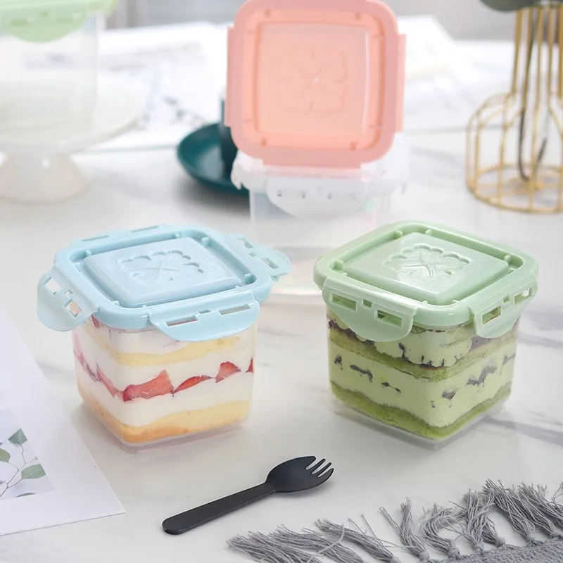 KitchenCraft Bacinella per budino in plastica con coperchio, grande, 1