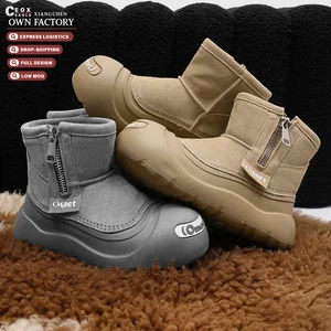 2026 Winter Women Fleece-Lined Snow Boots Thermal Soft Sole Short Shaft Casual Boots Snow Boot Winter Boot