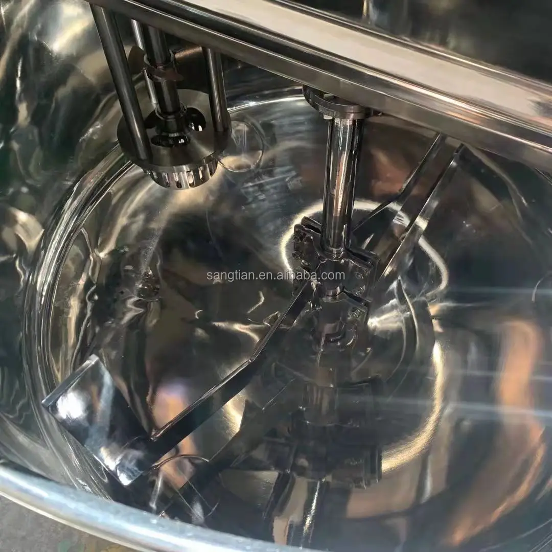 Stainless Steel Vacuum Emulsifying Mixer Lotion Shampoo Cream Cosmetics Mixing tank with Agitator