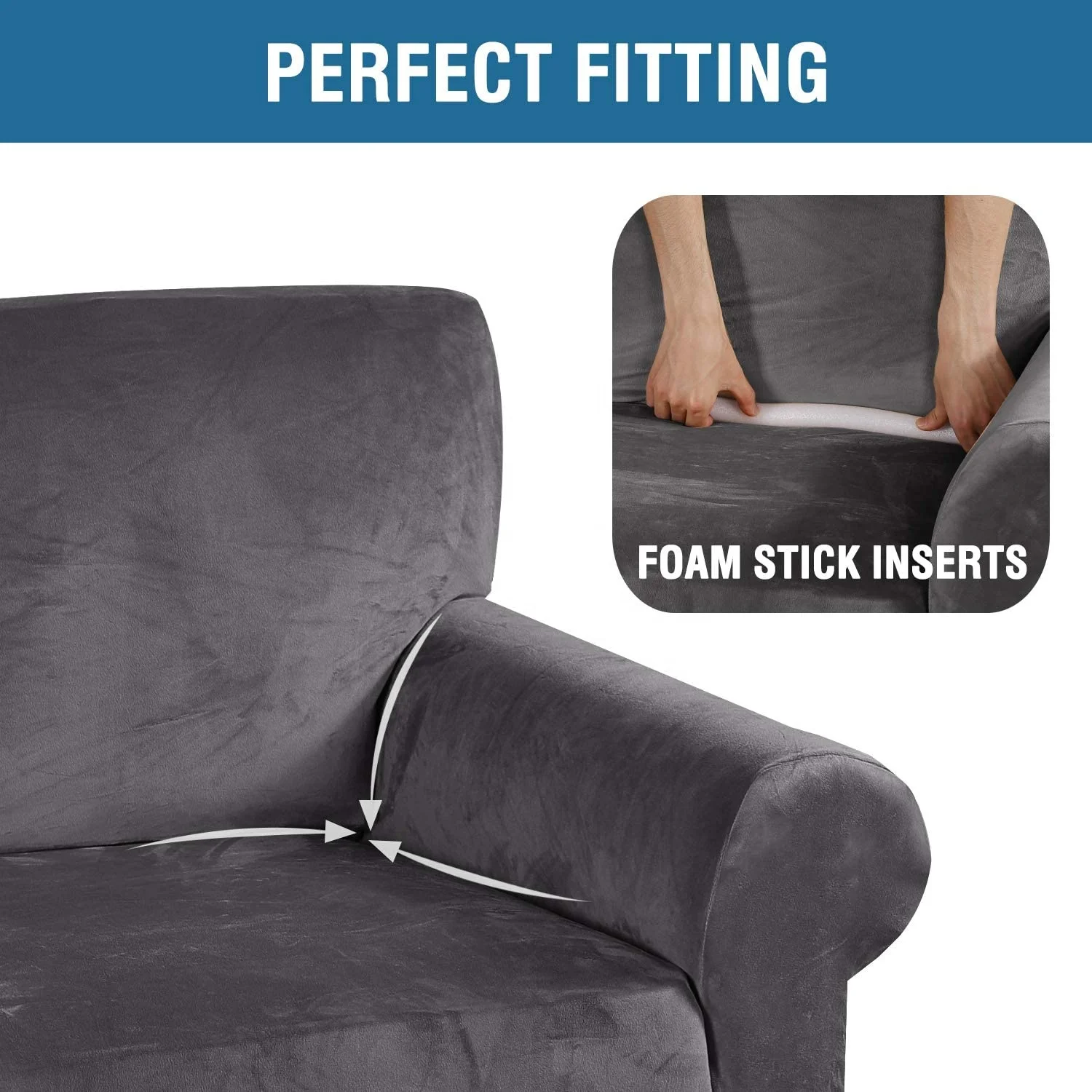 Removable and Washable Solid Plain Polyester Spandex Fundas Elastics Para Sofas Sofa Sleep Covers