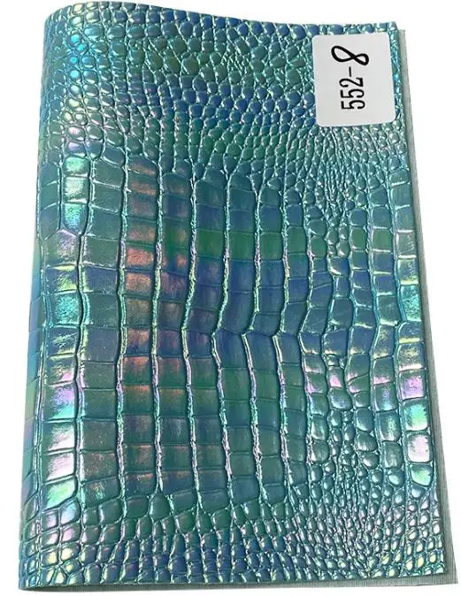 Embossed  Mirrored crocodile Skin Pu Leather for Lady Shoe and Bag