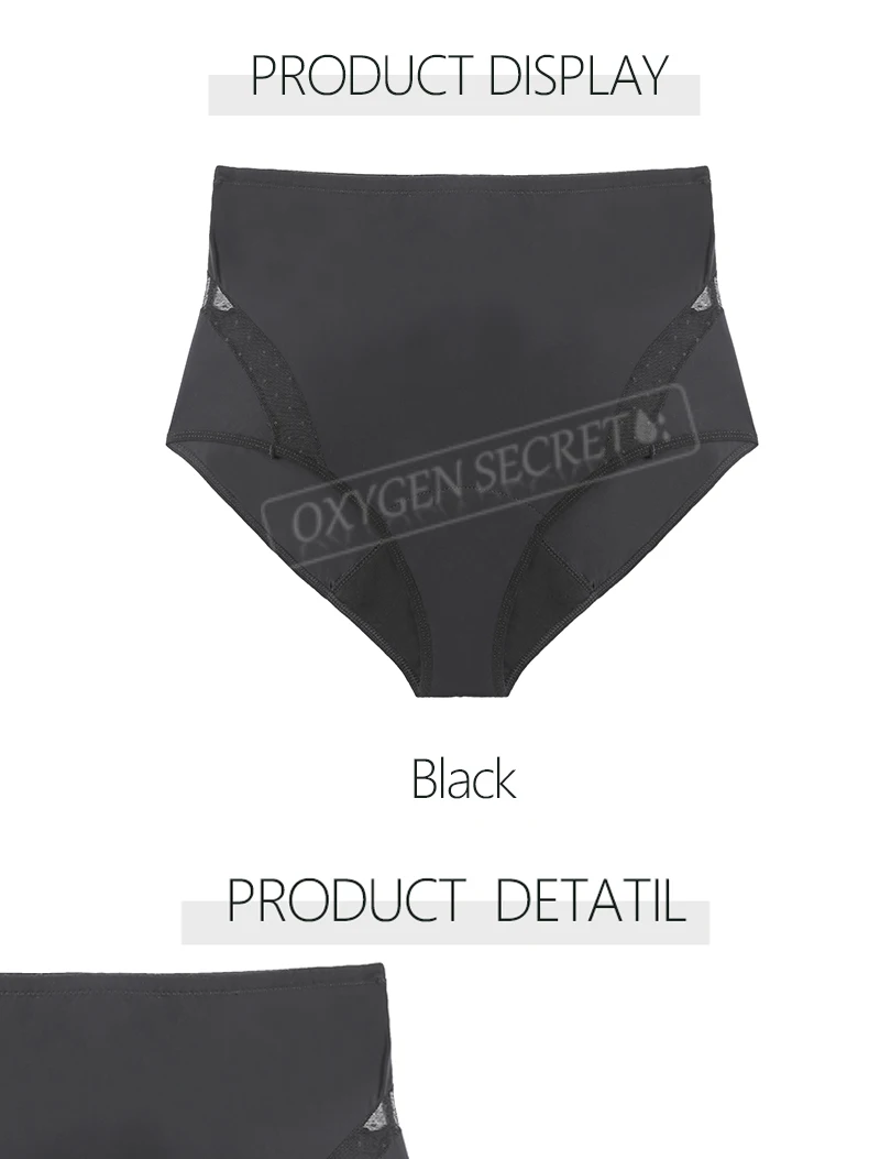 Oxygen Secret Stomach Lift Panties Laceside 4 Layers Absorption Leak