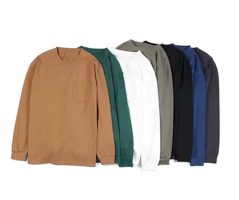 Next Level Apparel Oversized Wholesale Cotton Sports Heavy Custom Blank Round Neck Long Sleeve T Shirt Men