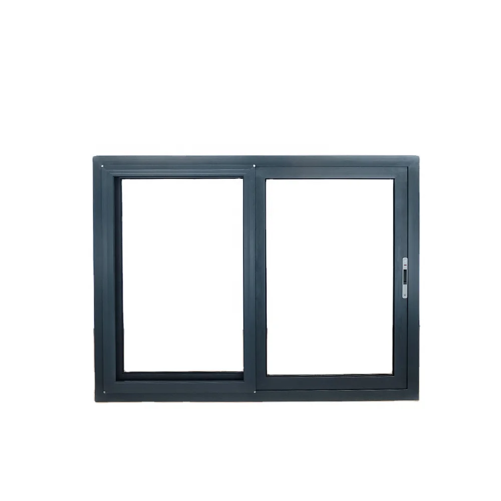 black frame window opens slides from left to right or right to left aluminium sliding window