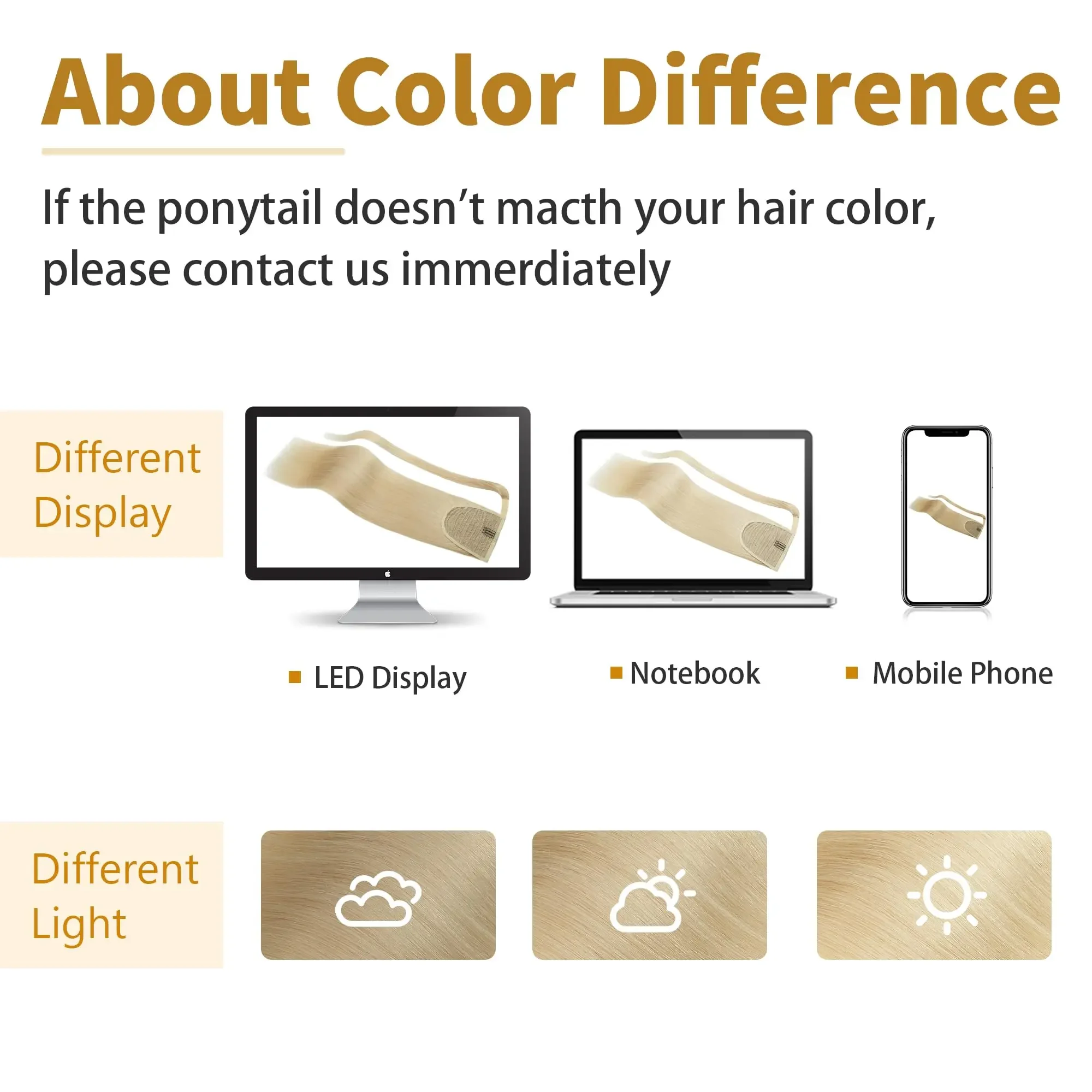Light Blonde Ponytail Hair Extension Human Hair #613 Wrap Around Straight Ponytail_voghion.com