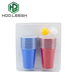 Оптовая продажа, набор пластиковых чашек и мячей для пива и понга, 16 унций