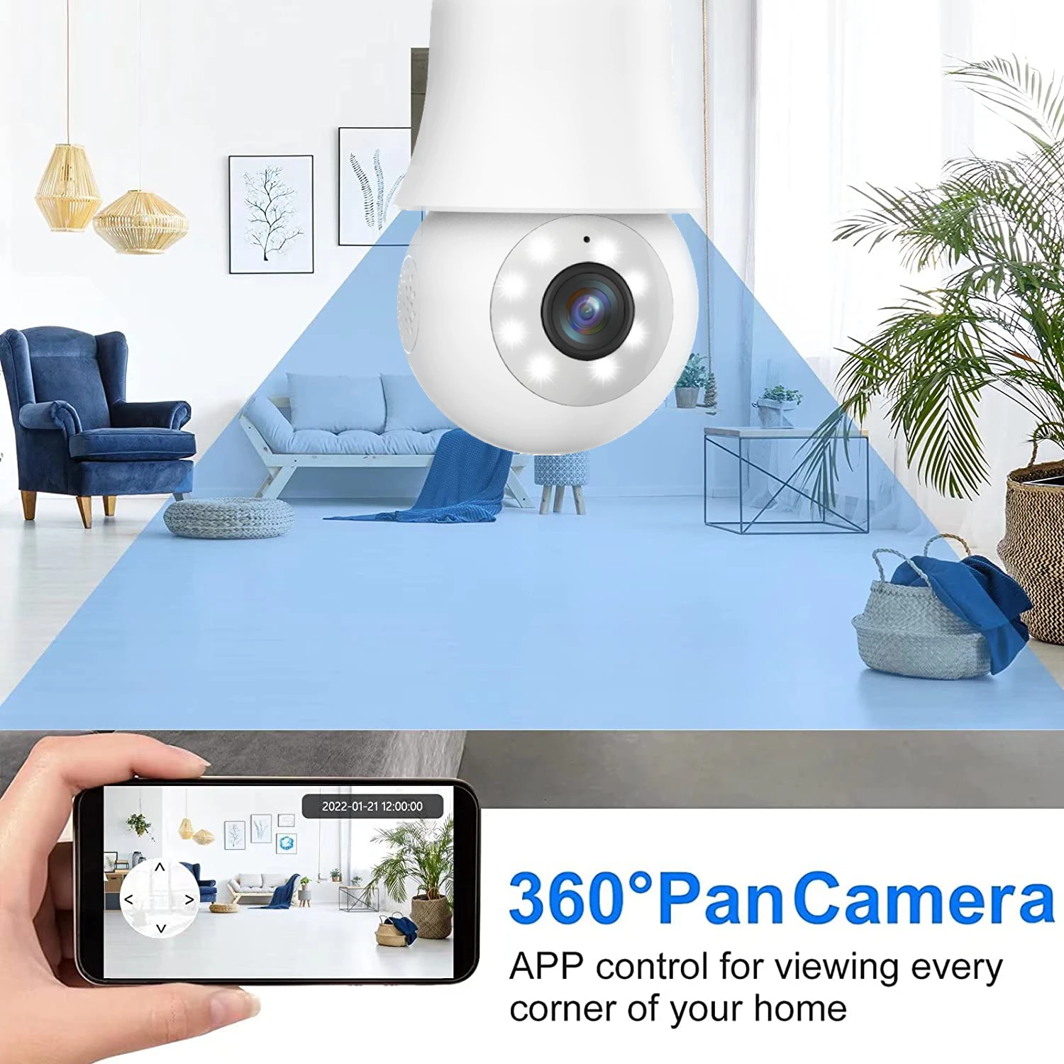LB323 3MP Light Bulb Security Camera WIFI Camera Security Wireless CCTV Bulb Camera
