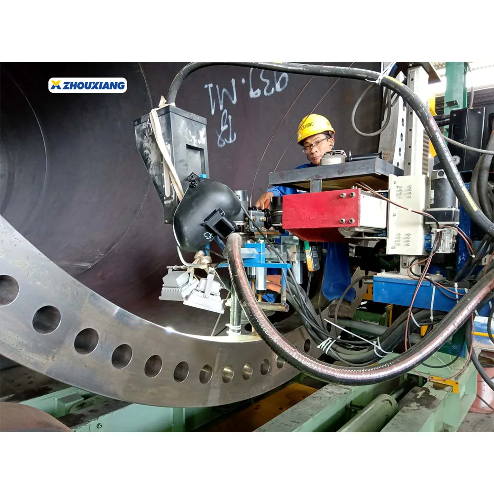 Zhouxiang Heavy Duty Automatic Pipe Column and Boom Welding Manipulator in Wind Tower Plant