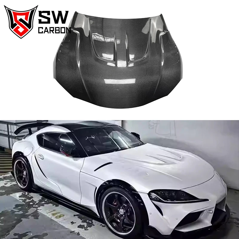 For Toyota Supra A90 Gr Mk5 Mkv Carbon Fiber Lb Style Hood Auto Parts 