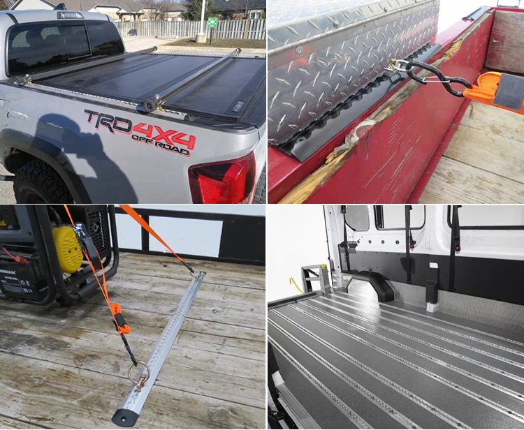 Factory Wholesale Aluminum L Track Tie Down Rails System Single Double