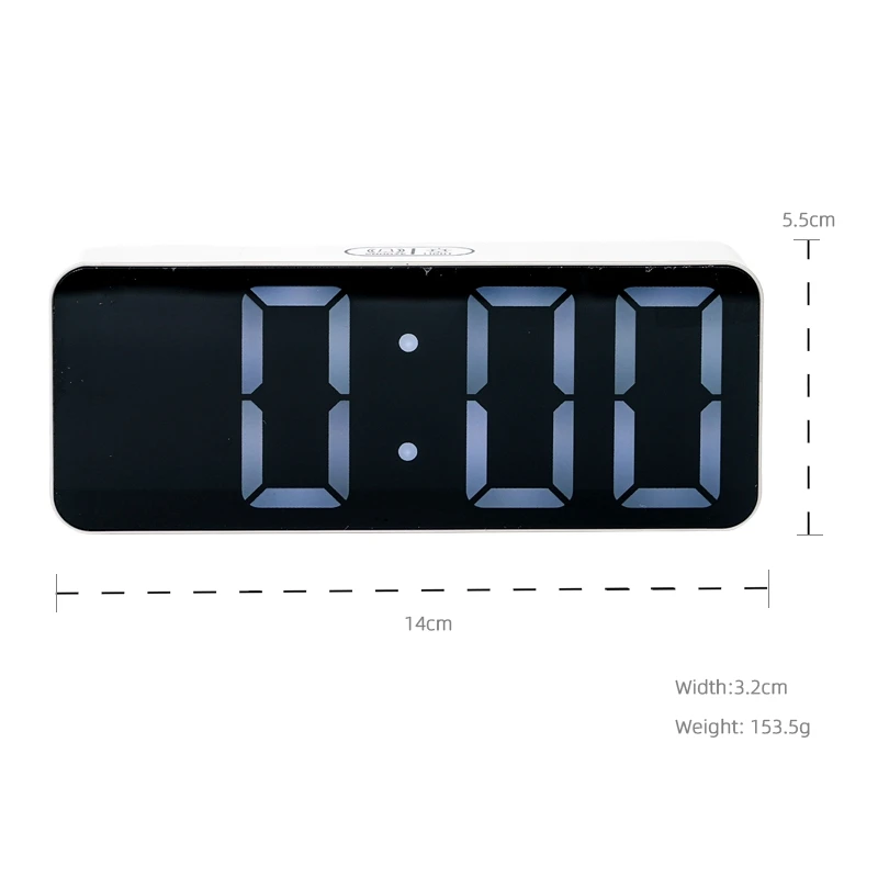 Quick Delivery Desktop Clock Mirror Alarm Perpetual Calendar 24 Hours Digital Electronic Clock for Office Workers