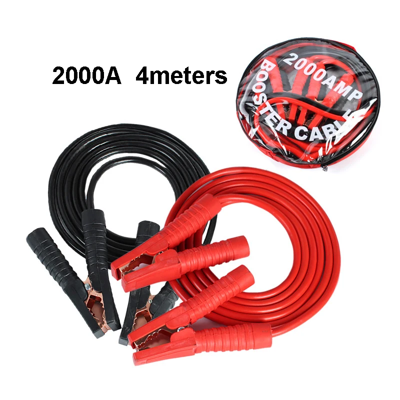 Heavy Duty Car Jump Leads 2000AMP 5m Booster Cables Starter Clamp With Gloves