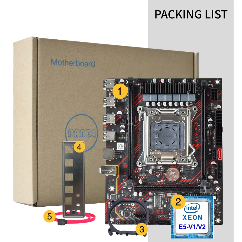NEW X79-VG5 Desktop PC Workstation Mainboard Kit Supports Intel