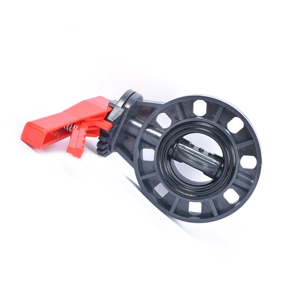 Professional Supply UPVC Pipe Fittings Water Supply Valve UPVC Hand Plastic Water Butterfly Valve