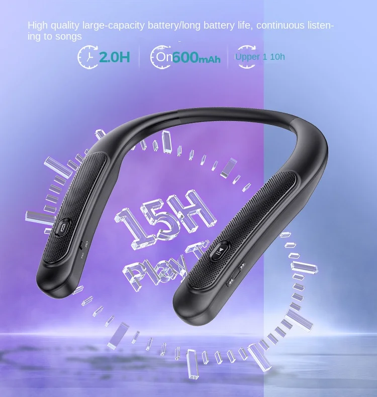 Rambotech Hot Private Model Patent Wearable Sports Neck Hanging Bluetooth Wireless Stereo Surround Stereo Sound Effect BBH-939