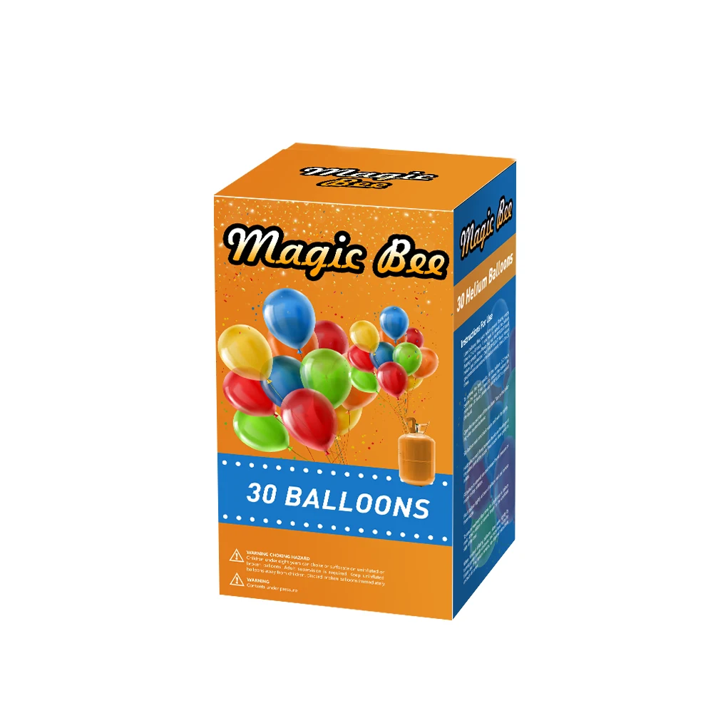Magic Bee Helium Tank Balloons and Gas Bottle Cartridges Promotional Party Supplies for Balloon Fun!