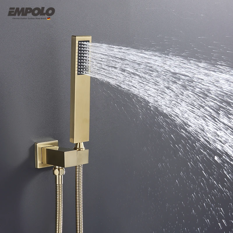 New Design UPC Shower of Concealed Bathroom Gold Shower Faucet Sets With Bathtub Faucet and Hand Shower