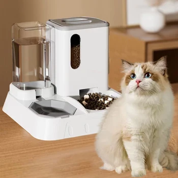 Classic Design 2 in 1 Pet Feeder Easy-clean Set Auto Food and Water Dispenser for Small Animals