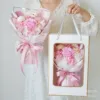 1 pink rose window gift box