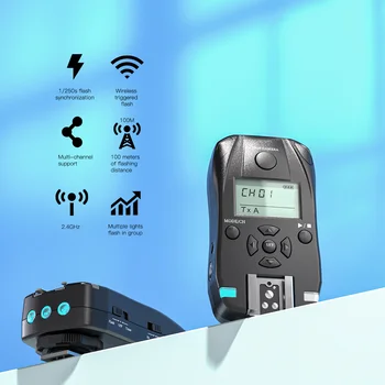 FSK 2.4GHz 32-Channel Studio Flash Speed Light Wireless Flash Trigger 2.5MM Interface 1/250s Sync Speed Camera detail image