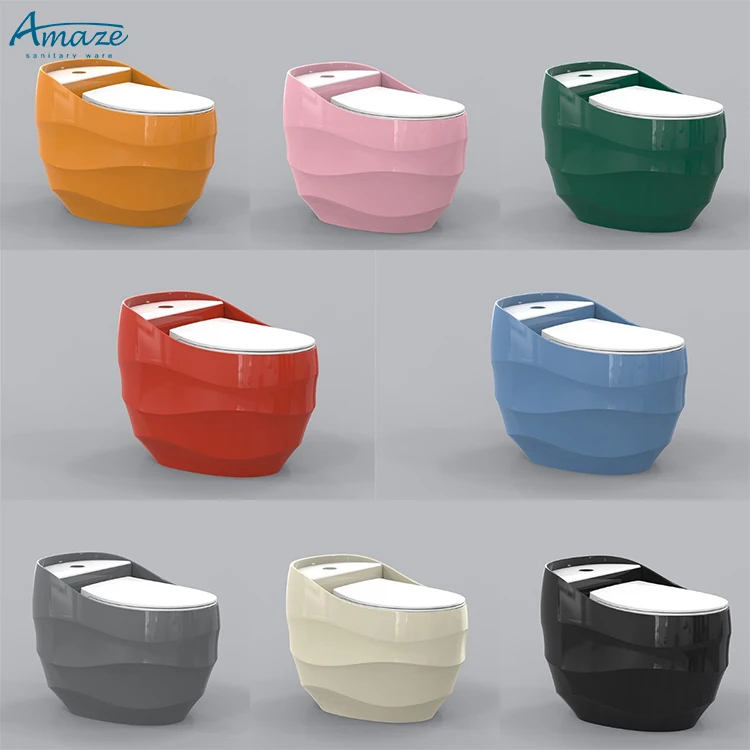 High quality modern inodoro color egg shape water closet ceramic sanitary ware bathroom wc one piece toilet manufacture