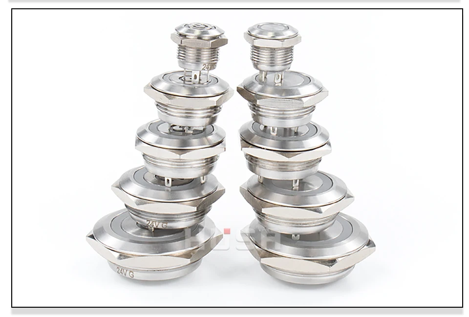 5X Schwarz 12mm Wasserdichter Momentan ON / OFF Taster Mini Runder Schalter L3 E - Foto 3