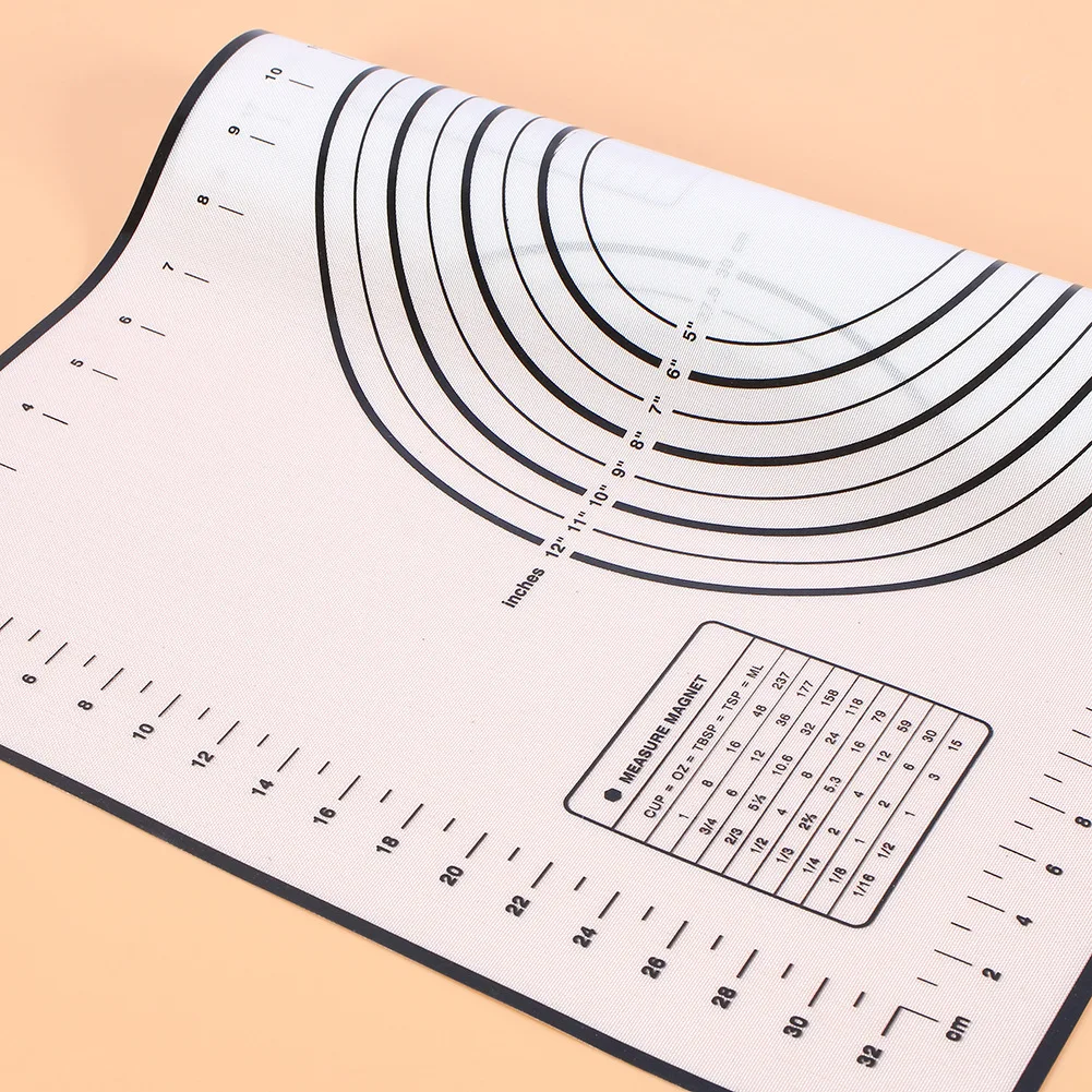 Custom Printing 60x40cm Silicone Baking Mat Dough Mat Silicone Pastry Mat With Measurement