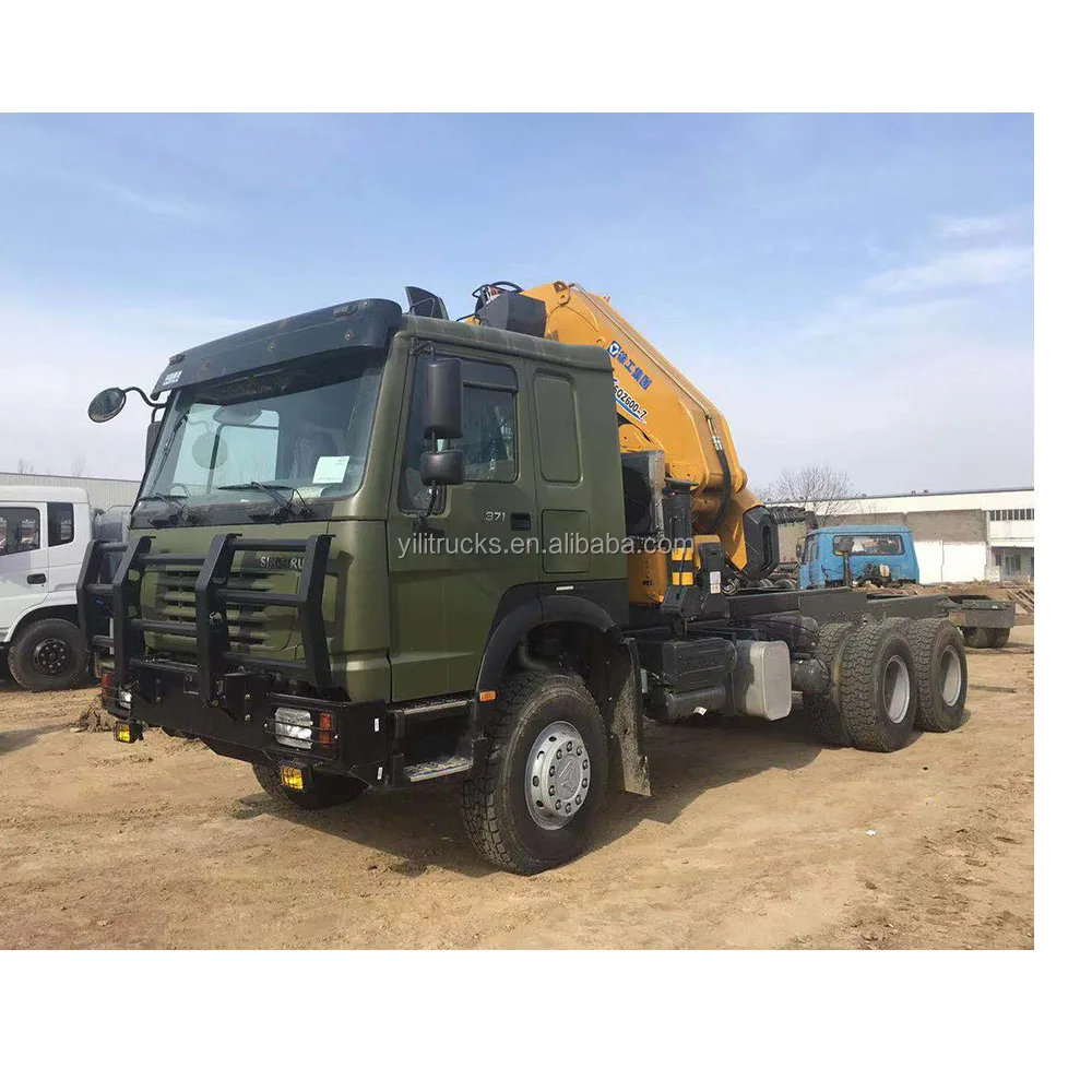 Sinotruk Howo 6x6 Off Road Heavy Duty 30t Truck Mounted Crane 30t Truck ...