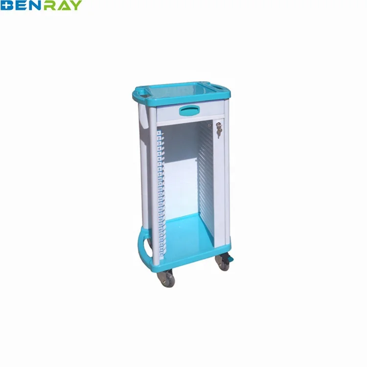 Emergency ABS Patient Hospital  Factory Price Good Quality Equipment ABS Patient Record Trolley