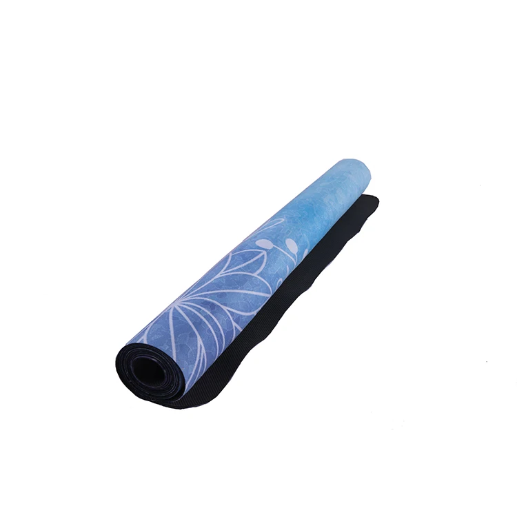 Oem Recycle Natural Rubber Microfiber Folding Suede Yoga Mat