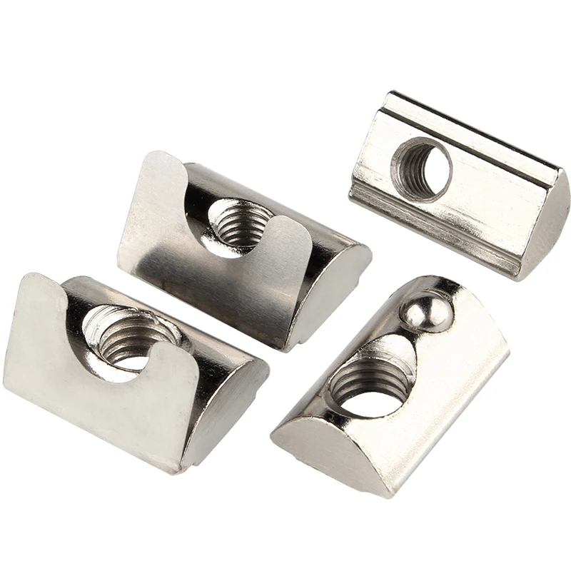 25 Dadi A Molla M4 Sourcing Map - Per Profili Alluminio 3030/4040, Acciaio Carbonio Nichelato - Foto 3