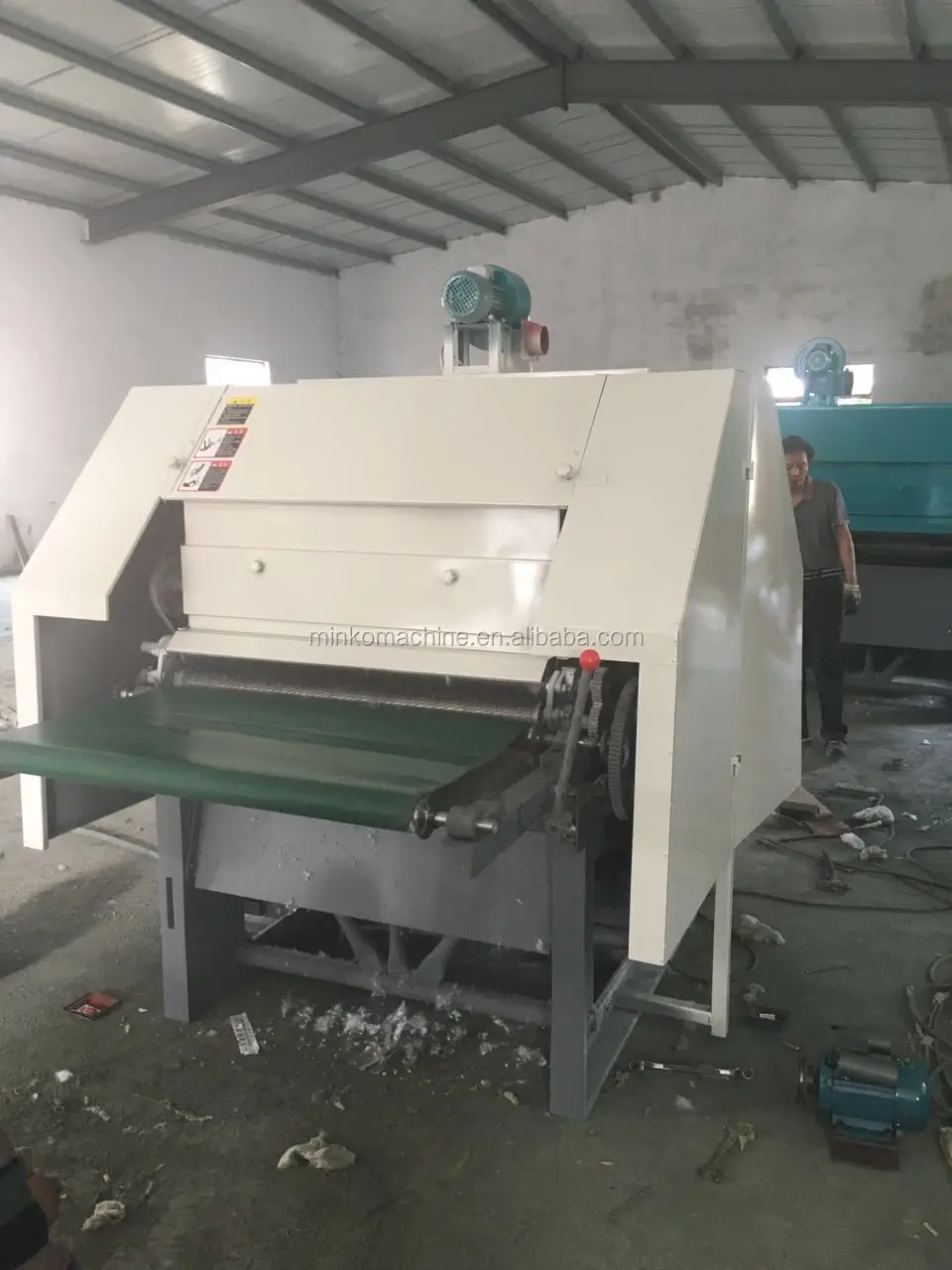 Polyester Roller Fiber Fabric Opening Carding Wool Cotton Carder