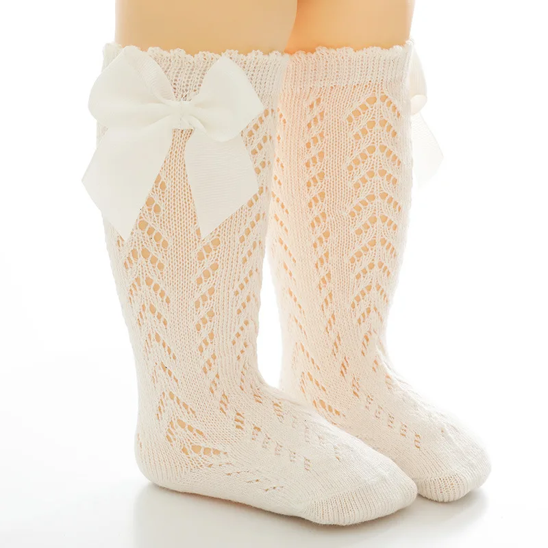 Hot Sale Soft Custom Cotton Newborn Long Baby Girl Smart Socks With