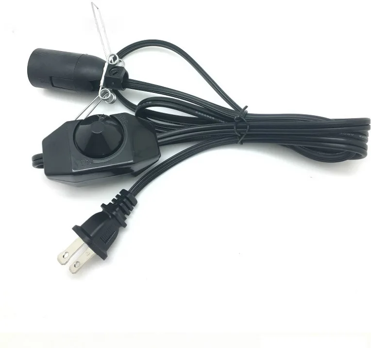 E14 301 Dimmer Switch US Plug Head for Power Cord Cable Electric Power Switch Cord Himalayan Salt Lamp Holder