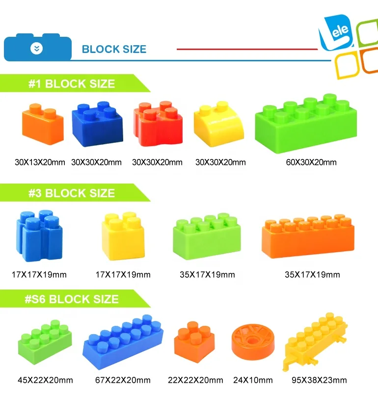 Big Building Blocks Friction Car Mega Blocks Kids Classic Educational Assemble Bricks Toys