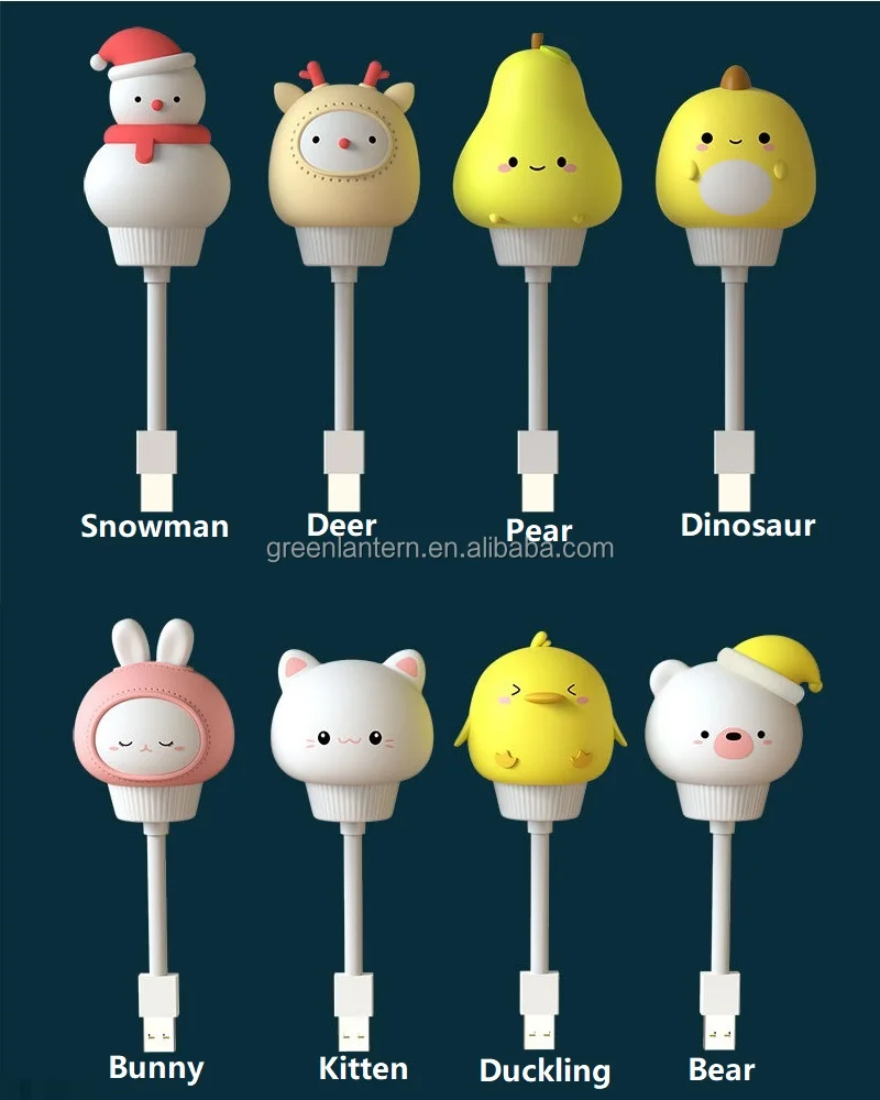 Le Cose AmbientShine - (4 pièces) Lampe LED Mini USB - Veilleuse - Lampe de