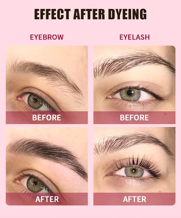 Professional Brow Tint Products Dye Kit Lasting Long Time Lash Brow