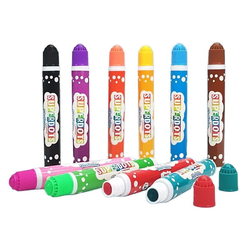 OEM Cheap Bingo Art Markers 10mm Nibs Small Capacity 20ml No Leaking 10 Colors Dot Marker Set Game Dabber Ink Dauber