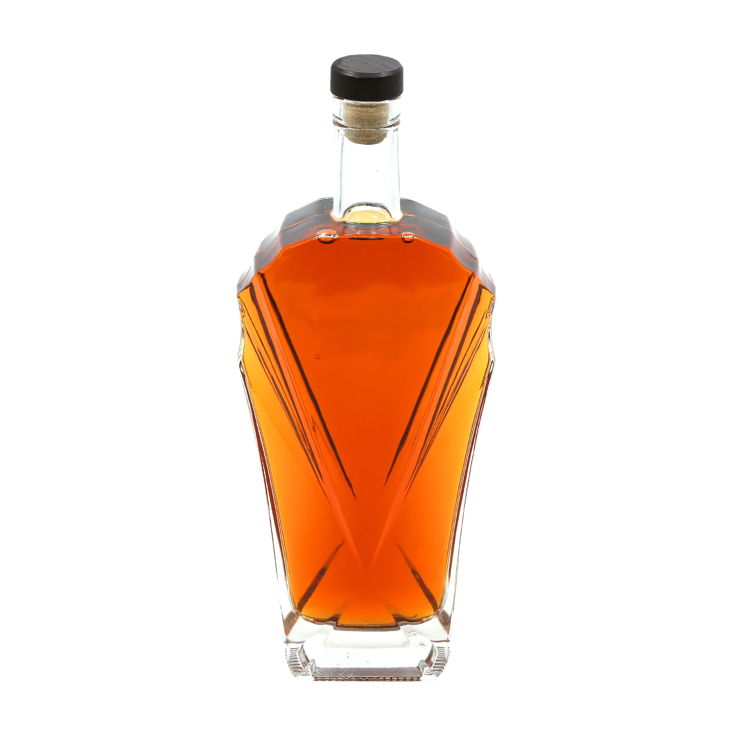 New Design 3000ml Vodka Gin Rum Whisky Bottles Cork Top for Tequila Brandy Wines Packing Use With 700ml Glasses 750ml Capacity