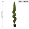 Topiario a spirale verde chiaro fresco e sottile (150 cm / 4,92 piedi)