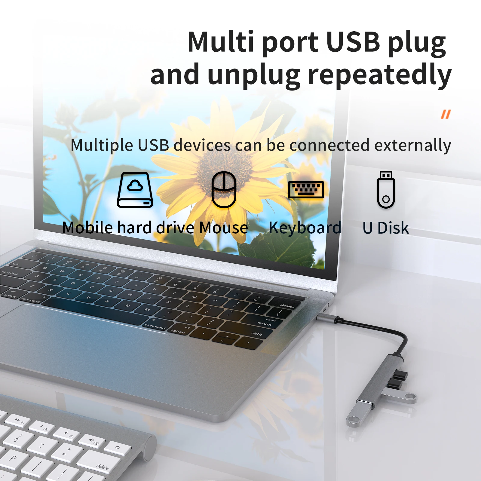 Концентратор type-c BASIX, Заводская поставка, PD3.0 4 in 1USB3.0 USB * 3 4 порта Type C на USB * 3 USB3.0 док-станция