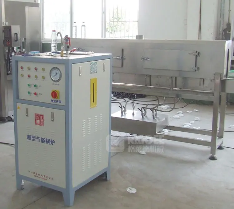 
 Автоматическая машина для нанесения этикеток на бутылки, термоусадочный туннель  